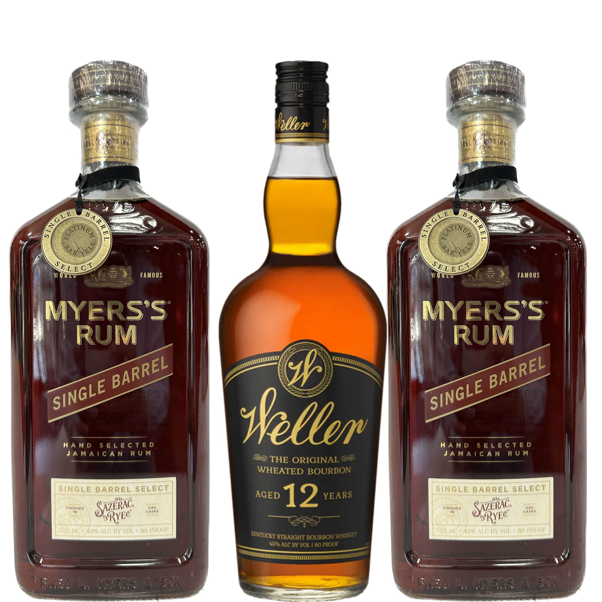 WL Weller Bourbon 12YR + 2 Myers Rum Sazerac Cask Finish