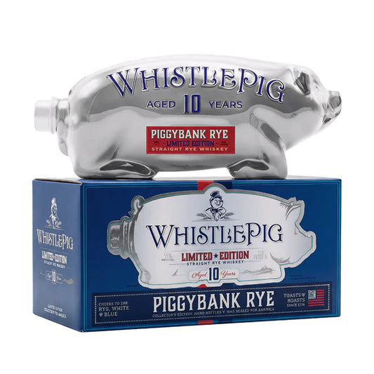 WHISTLEPIG PIGGYBANK WHISKEY RYE A PATRIOTIC LIMITED EDITION VERMONT 10YR 1LI LIQ