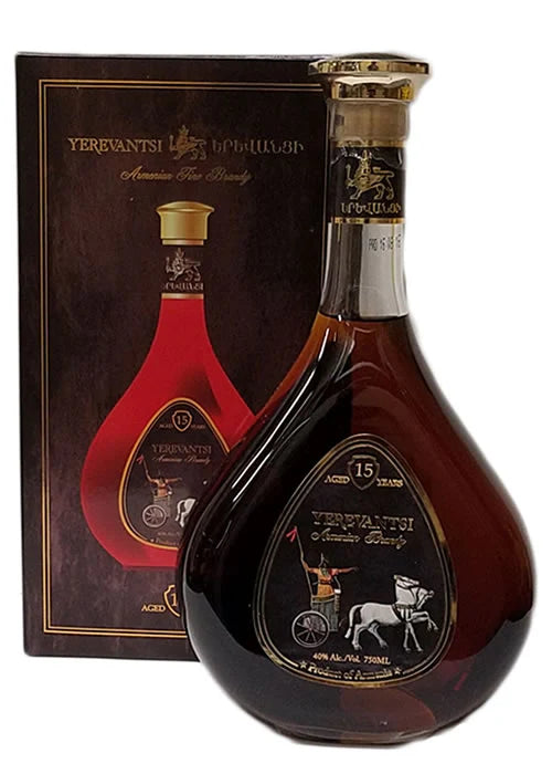 YEREVANTSI BRANDY ARMENIAN GFT PK W/ 2 GLASSES 10YR 750ML Spirits