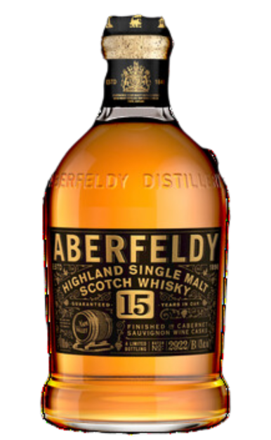 ABERFELDY SCOTCH SINGLE MALT FINISHED IN CABERNET SAUVIGNON CASKS 15YR 750ML LIQ