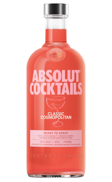 Absolut Cosmo Absolut Classic Cosmopolitan Ready To Serve 750ML - Remedy Liquor