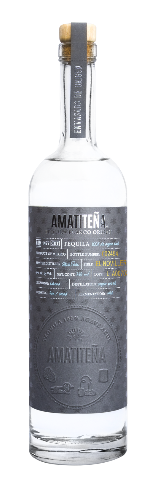 AMATITENA TEQUILA ORIGEN BLANCO HIGH PROOF 750ML LIQ