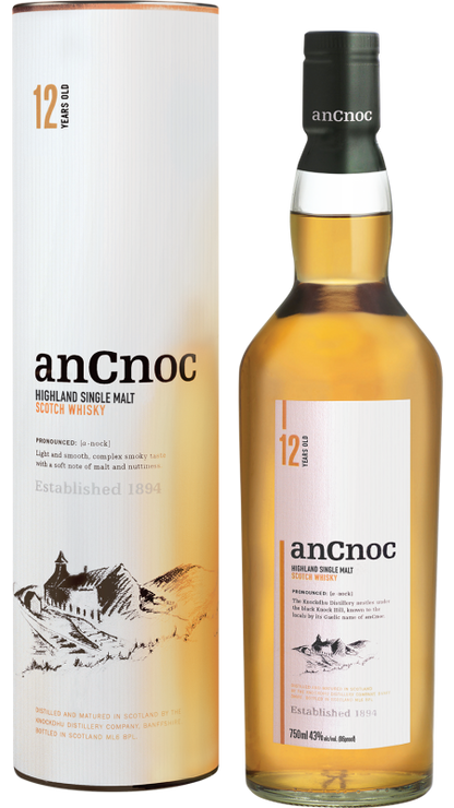ANCNOC SCOTCH SINGLE MALT HIGHLAND 12YR 86PF 750ML Spirits