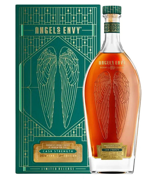 ANGELS ENVY WHISKEY RYE CASK STRENGTH FINISHED IN CARIBBEAN RUM CASK 2026 EDITION KENTUCKY 750ML LIQ