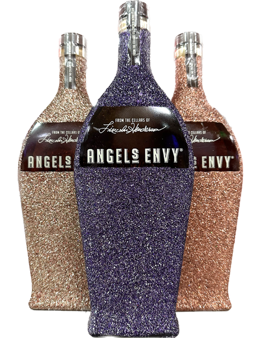 ANGELS ENVY BOURBON PORT WINE BARRELS W/ GLITTER DESIGN 750ML LIQ