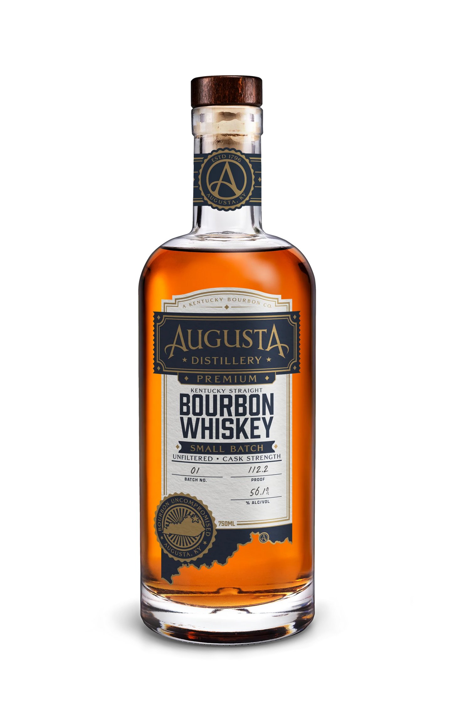 AUGUSTA BUCKNERS BOURBON CASK STRENGTH SMALL BATCH KENTUCKY 750ML