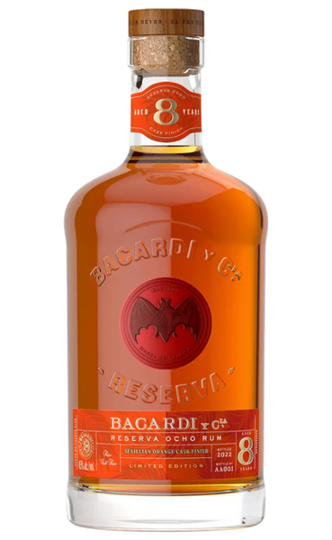 Bacardi Rum Reserva Ocho Sevillian Orange Cask Finish Puerto Rico