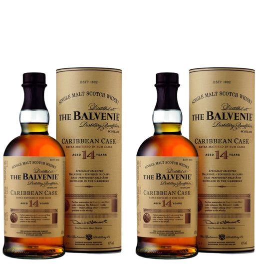 Balvenie Scotch Single Malt 14YR 200ML 2 Bottle Bundle