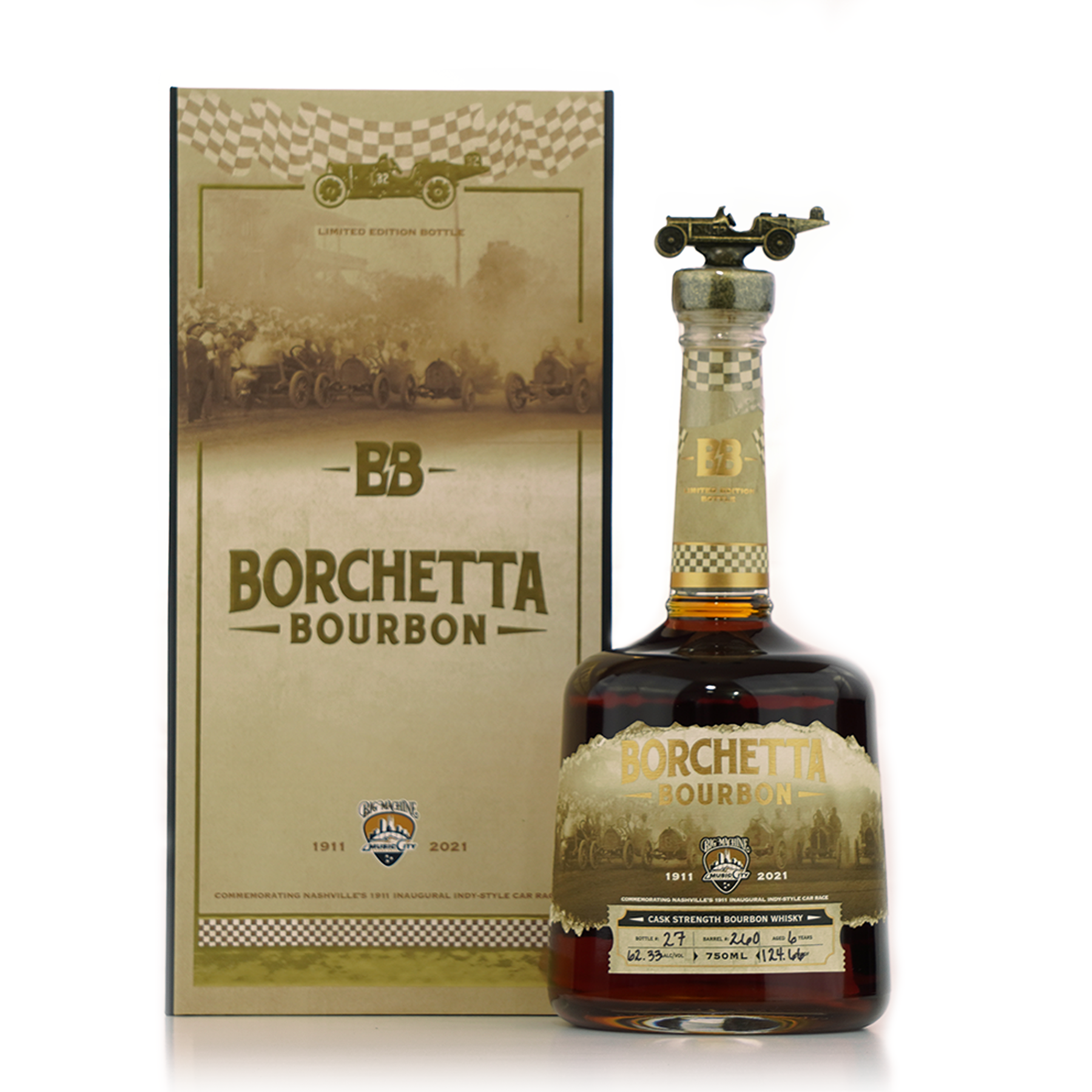 BORCHETTA BOURBON SINGLE BARREL CASK STRENGTH LIMITED EDITION GRAND PRIX BOTTLE 750ML LIQ