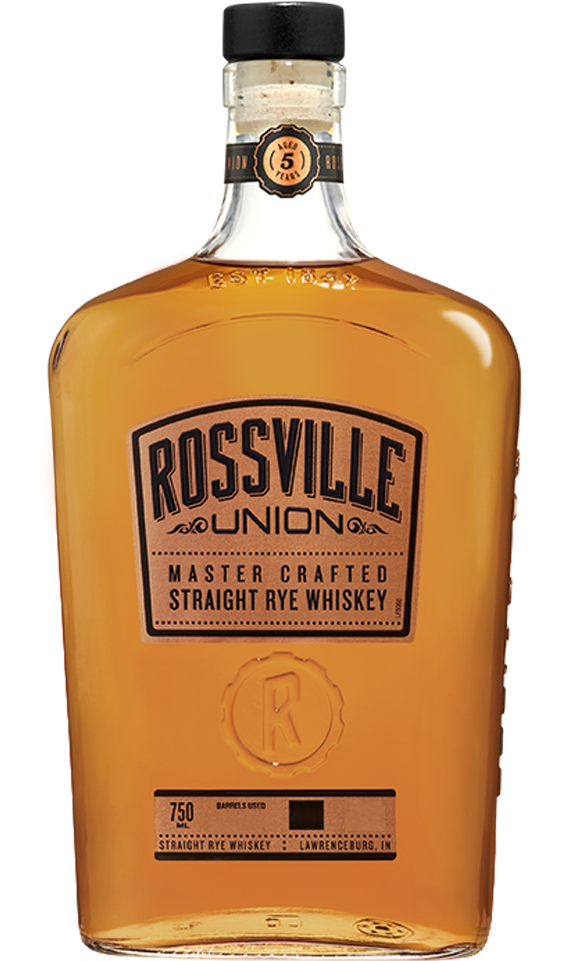 ROSSVILLE UNION MASTER CRAFTED WHISKEY RYE BARREL PROOF INDIANA 750ML