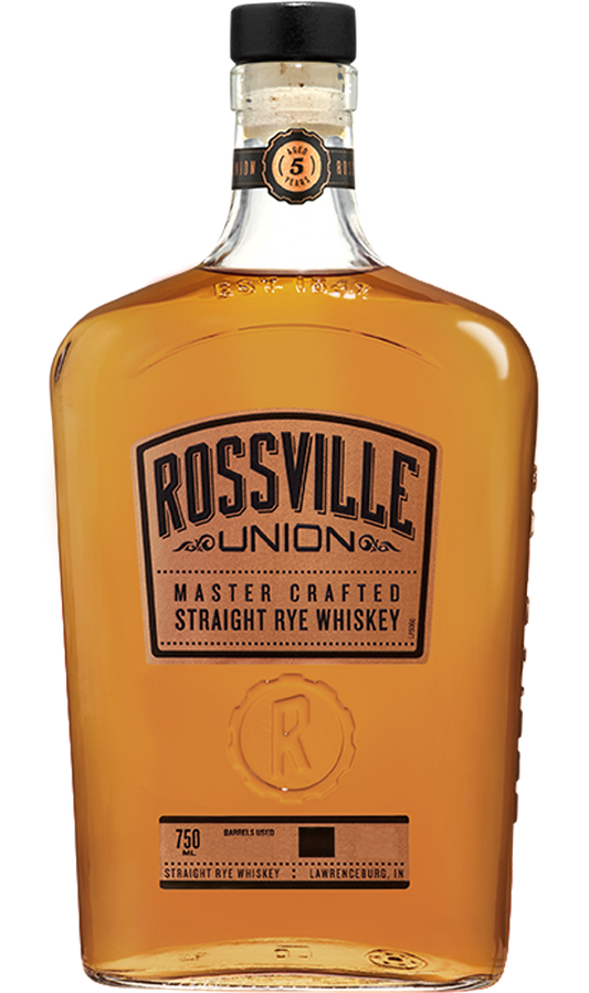 ROSSVILLE UNION MASTER CRAFTED WHISKEY RYE CASK STRENGTH INDIANA 750ML LIQ