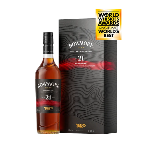 BOWMORE SCOTCH SINGLE MALT SHERRY OAK CASK 21YR 700ML LIQ