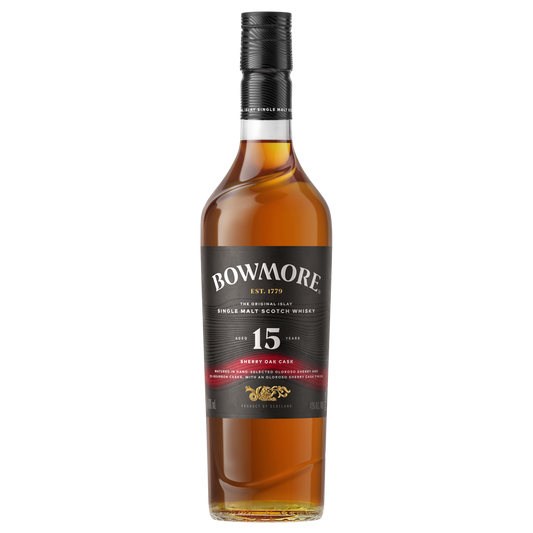BOWMORE SCOTCH SINGLE MALT SHERRY OAK CASK 15YR 700ML