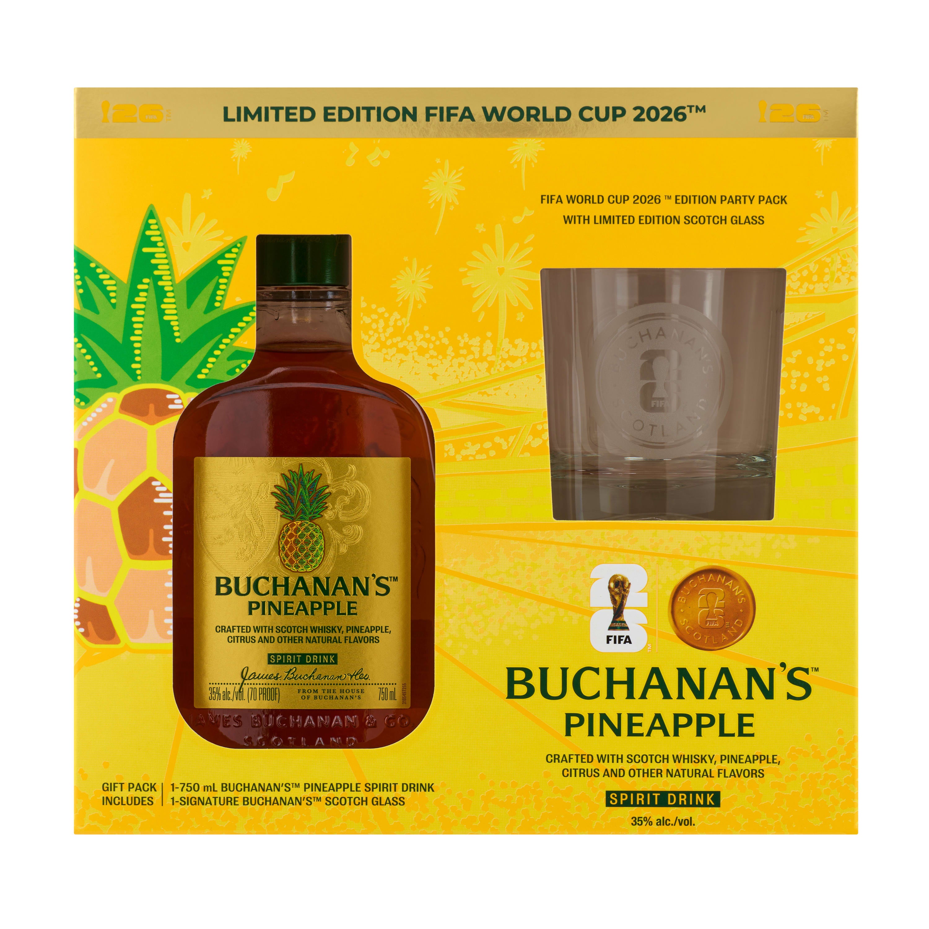 Buchanans Scotch Pineapple Fifa World Cup Gift Pack With Glass