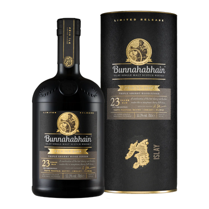 BUNNAHABHAIN SCOTCH SINGLE MALT TRIPLE SHERRY CASK FEIS ILE 2024 23YR 700ML LIQ