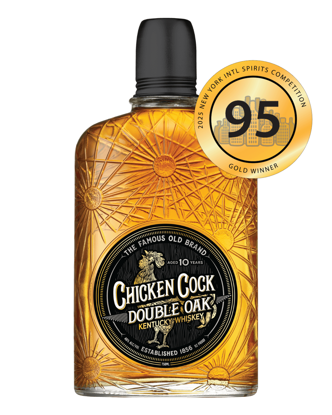 CHICKEN COCK WHISKEY DOUBLE OAK KENTUCKY 750ML LIQ