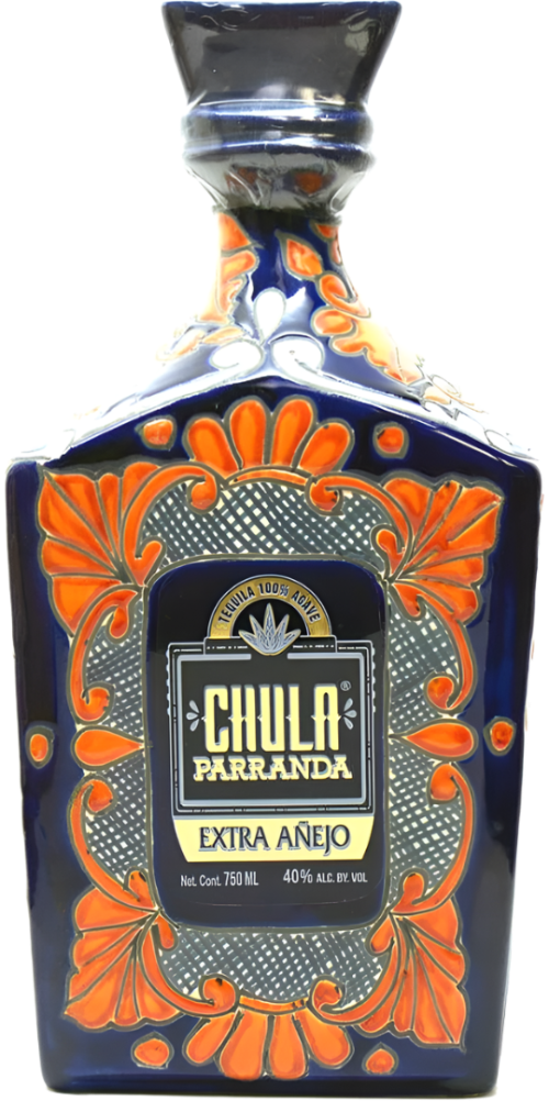 CHULA PARRANDA TEQUILA EXTRA ANEJO PAINTED BOTTLE 750ML Spirits