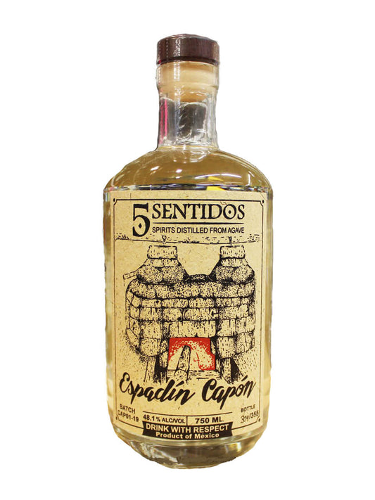 CINCO SENTIDOS MEZCAL ESPADIN CAPON MEXICO 750ML LIQ