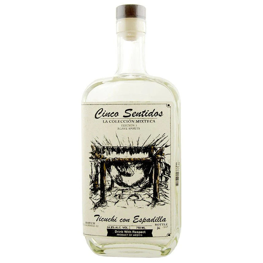 CINCO SENTIDOS MEZCAL TICUCHI CON ESPADILLA MEXICO 750ML LIQ