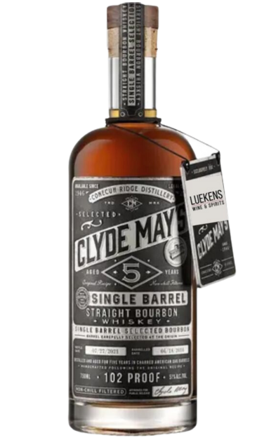CLYDE MAY BOURBON SINGLE BARREL SELECT INDIANA 5YR 750ML - Remedy Liquor