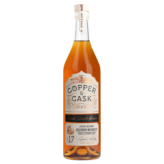 COPPER & CASK BOURBON SMALL BATCH SERIES CIGAR BLEND BATCH 17 9YR INDIANA 750ML LIQ