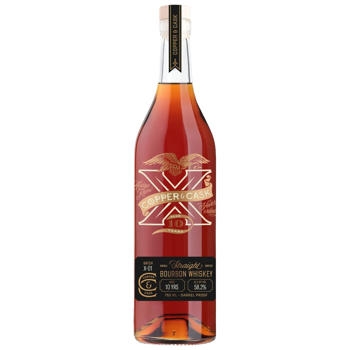 COPPER & CASK BOURBON BARREL PROOF X SERIES BATCH 01 INDIANA 10YR 750ML LIQ