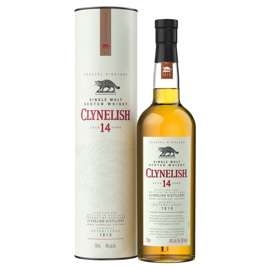 CLYNELISH SCOTCH SINGLE MALT COASTAL HIGHLAND 92PF 14YR 750ML Spirits
