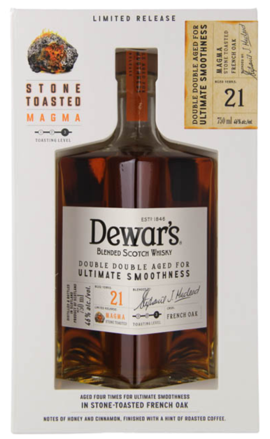 DEWARS SCOTCH BLENDED DOUBLE DOUBLE MAGMA STONE TOASTED IN FRENCH OAK CASKS 21YR 750ML LIQ