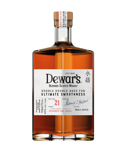 DEWARS SCOTCH BLENDED DOUBLE AGED IN MIZUNARA CASKS 21YR 750ML LIQ