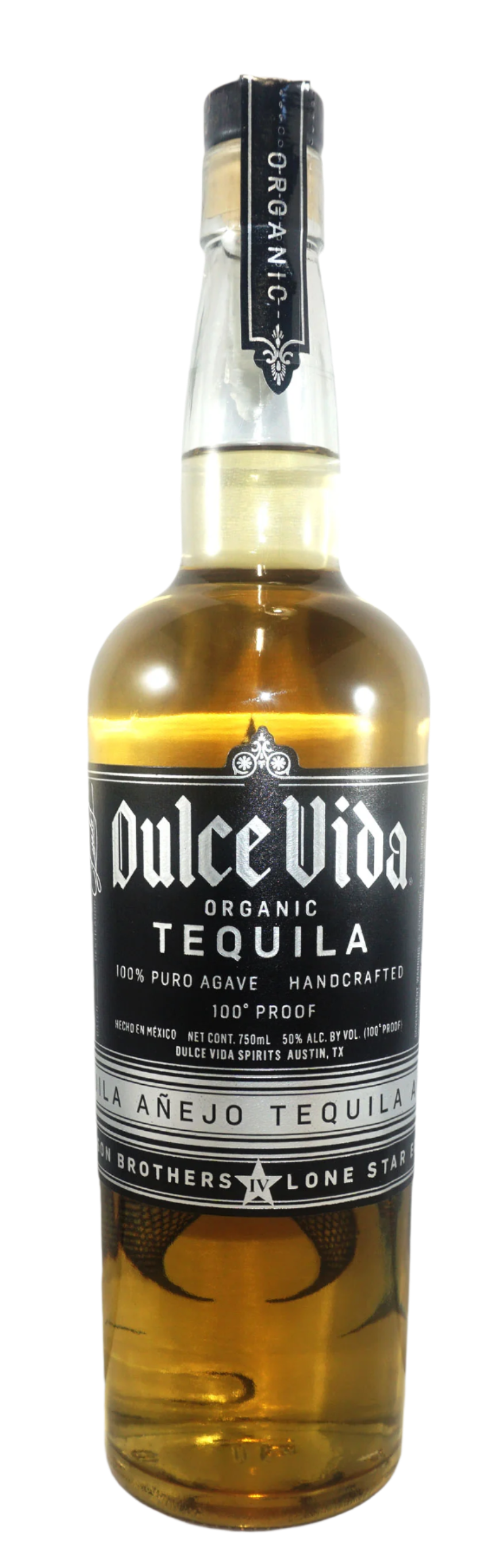 DULCE VIDA LONE STAR TEQUILA ORGANIC ANEJO 100PF 750ML Spirits