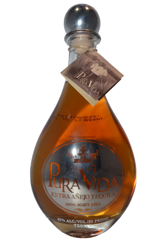 PURA VIDA TEQUILA EXTRA ANEJO 750ML Spirits