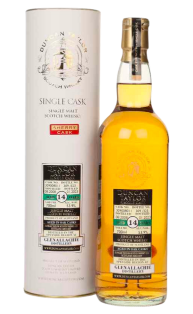 DUNCAN TAYLOR GLENALLACHIE SCOTCH SINGLE MALT SINGLE SHERRY CASK 14YR 750ML LIQ