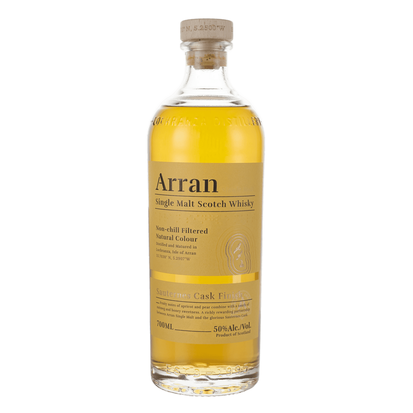 ARRAN MALT SCOTCH SINGLE MALT SAUTERNES CASK 100PF 700ML Spirits