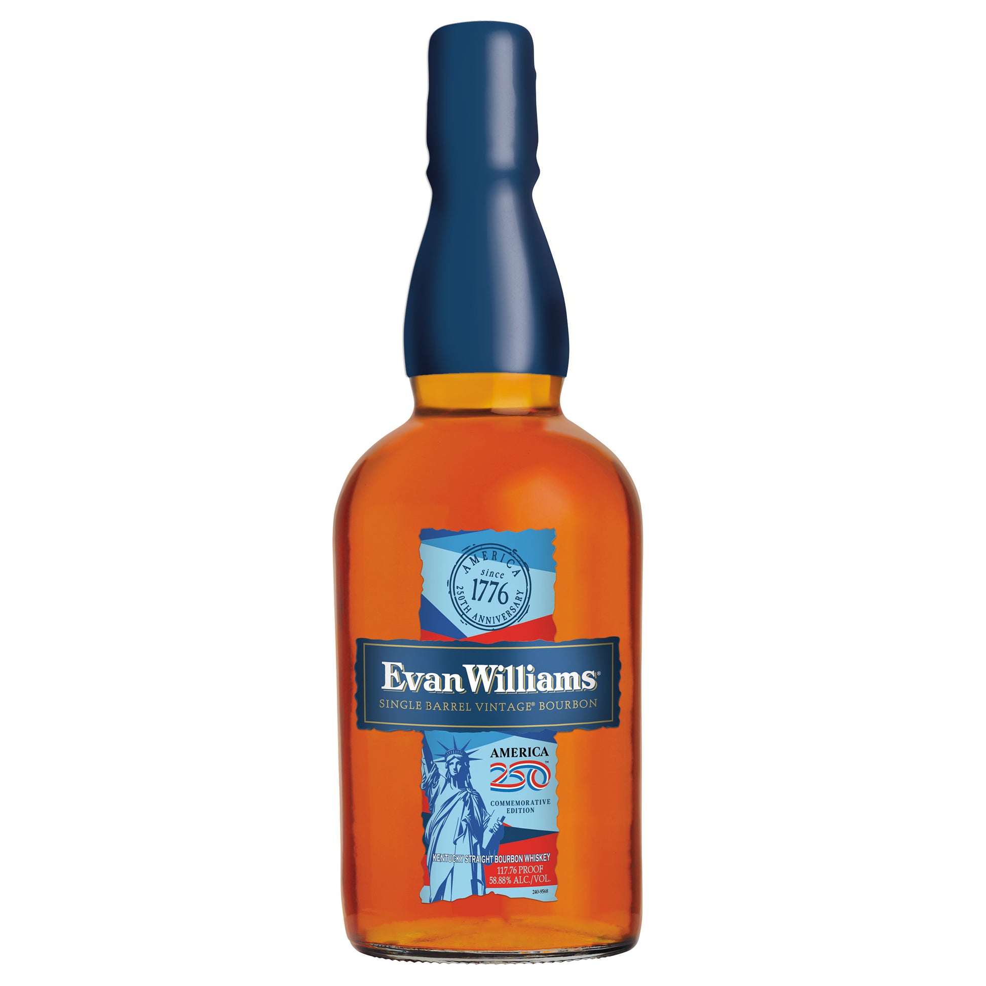 EVAN WILLIAMS BOURBON SINGLE BARREL LIMITED 250TH AMERICA COMMEMORATIVE EDITION KENTUCKY 750ML LIQ