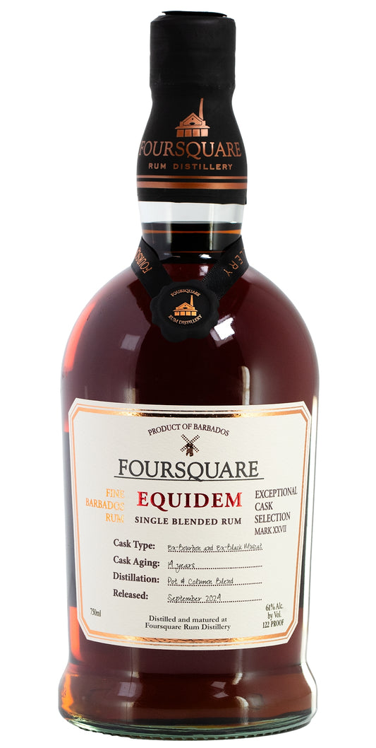 FOURSQUARE RUM SINGLE BLENDED EXCEPTIONAL CASK MARK XXVII EQUIDEM BARBADOS 750ML LIQ