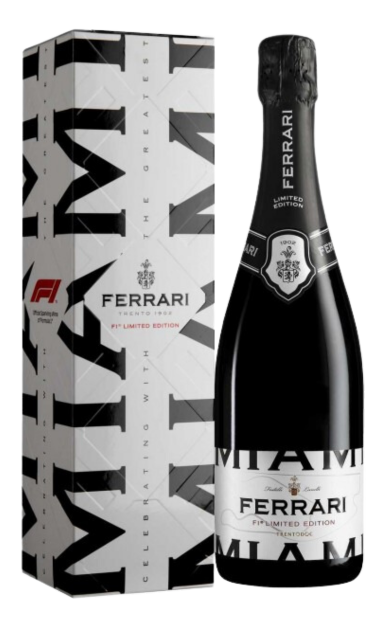 FERRARI TRENTO SPARKLING WINE BRUT F1 LIMITED MIAMI EDITION ITALY 750ML