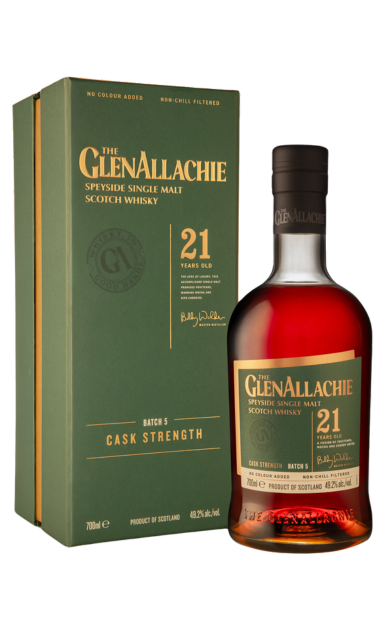 GLENALLACHIE SCOTCH SINGLE MALT CASK STRENGTH BATCH 5 SPEYSIDE 21YR 700ML LIQ