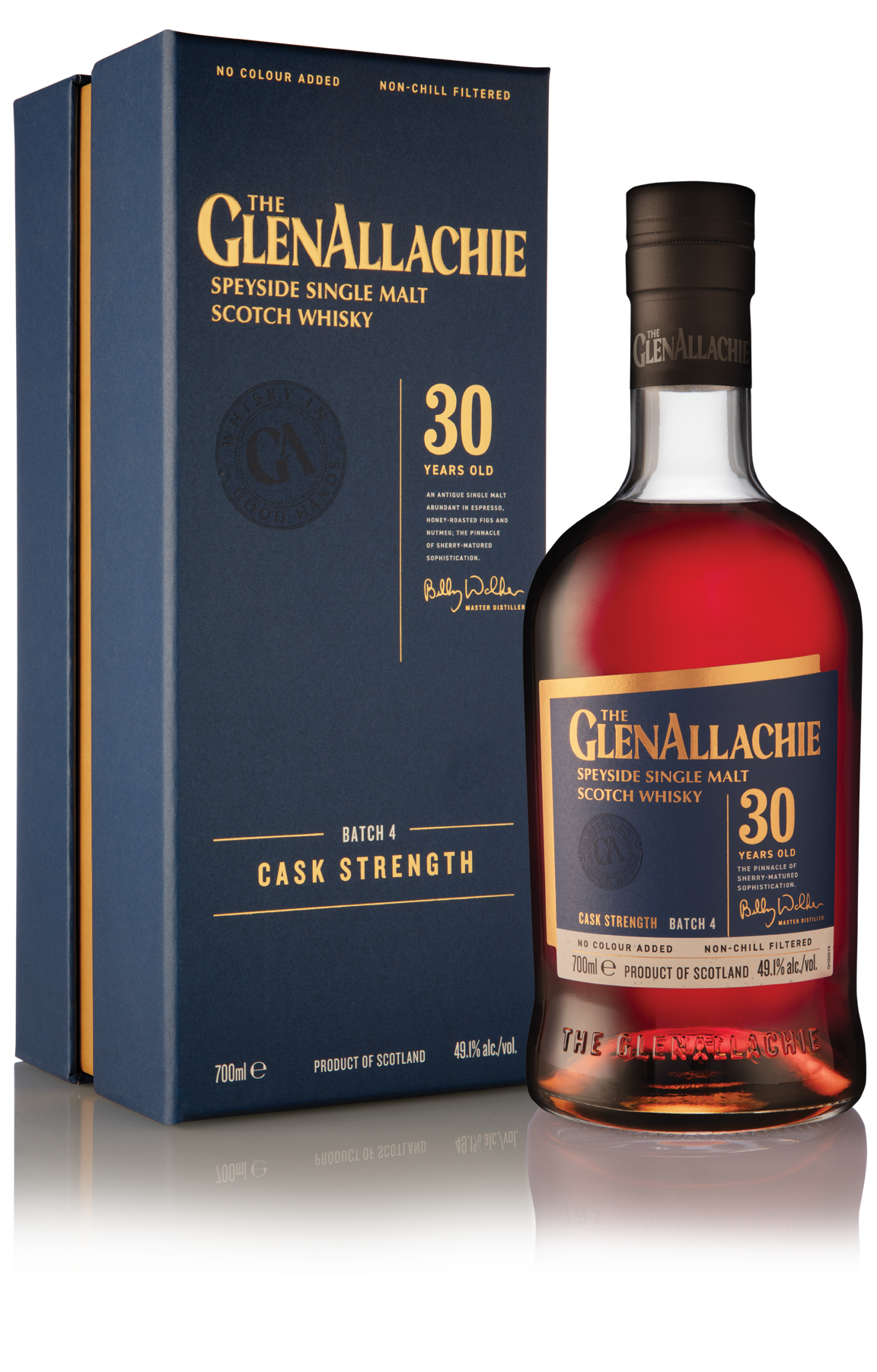 GLENALLACHIE SCOTCH SINGLE MALT CASK STRENGTH BATCH 4 30YR 700ML LIQ