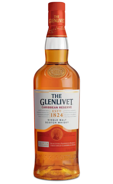 GLENLIVET SCOTCH SINGLE MALT CARIBBEAN RESERVE RUM BARREL SELECTION 750ML - Remedy Liquor
