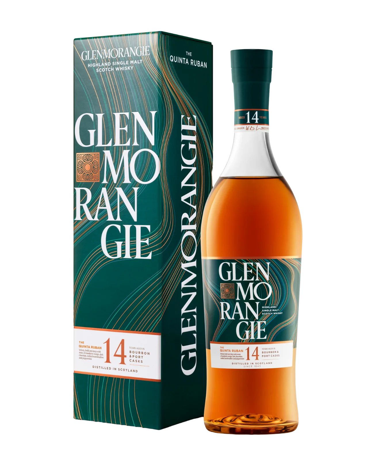 GLENMORANGIE THE QUINTA RUBAN SCOTCH SINGLE MALT PORT CASK FINISH 14YR 750ML Spirits