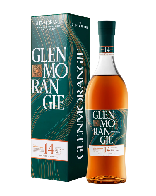 GLENMORANGIE THE QUINTA RUBAN SCOTCH SINGLE MALT PORT CASK FINISH 14YR 750ML Spirits