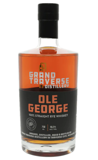 GRAND TRAVERSE WHISKEY STRAIGHT RYE OLE GEORGE MICHIGAN 750ML LIQ