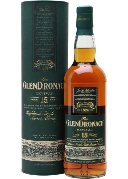 GLENDRONACH SCOTCH SINGLE MALT SHERRY CASK MATURED HIGHLAND 15YR 700ML Spirits