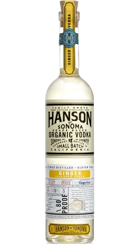 HANSON VODKA SONOMA GINGER FLAVORED ORGANIC ORIGINAL 750ML LIQ