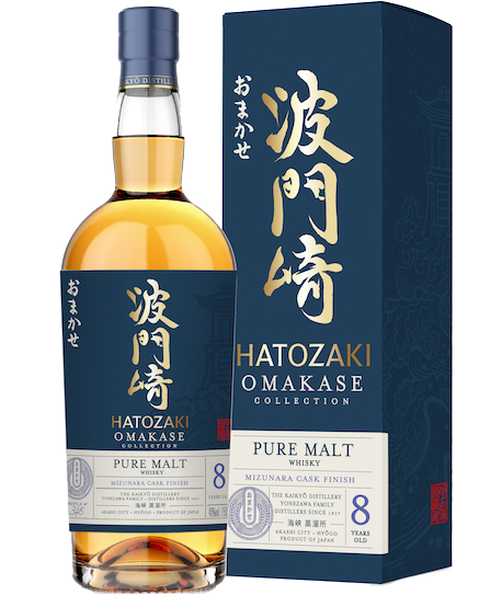 HATOZAKI WHISKY PURE MALT MIZUNARA CASK FINISH OMAKASE COLLECTION JAPAN 8YR 750ML Spirits