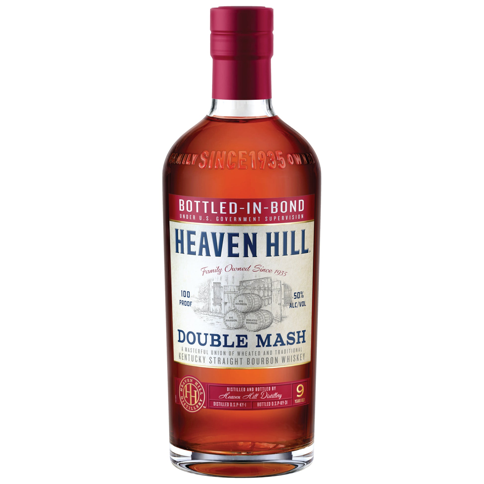 HEAVEN HILL BOURBON BOTTLED IN BOND DOUBLE MASH KENTUCKY 9YR 750ML LIQ