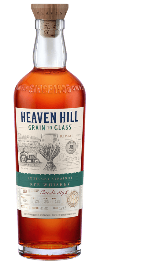 HEAVEN HILL WHISKEY RYE STRAIGHT GRAIN TO GLASS KENTUCKY 700ML LIQ