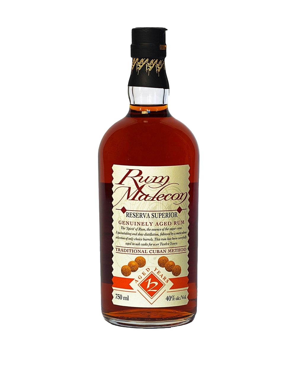 RUM MALECON RUM RESERVE SUPERIOR PANAMA 12YR 750ML Spirits
