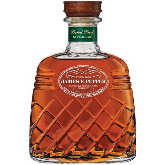 JAMES E PEPPER WHISKEY RYE BARREL PROOF DECANTER KENTUCKY 750ML LIQ