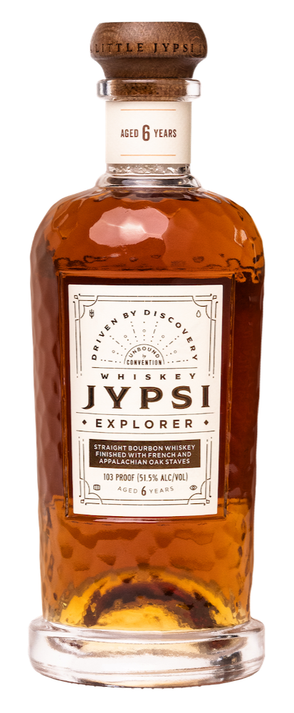 JYPSY EXPLORER BOURBON WHISKEY STRAIGHT FINISHED WITH FRENCH & APPALACHIAN OAK STAVES TENNESSEE 6YR 750ML LIQ